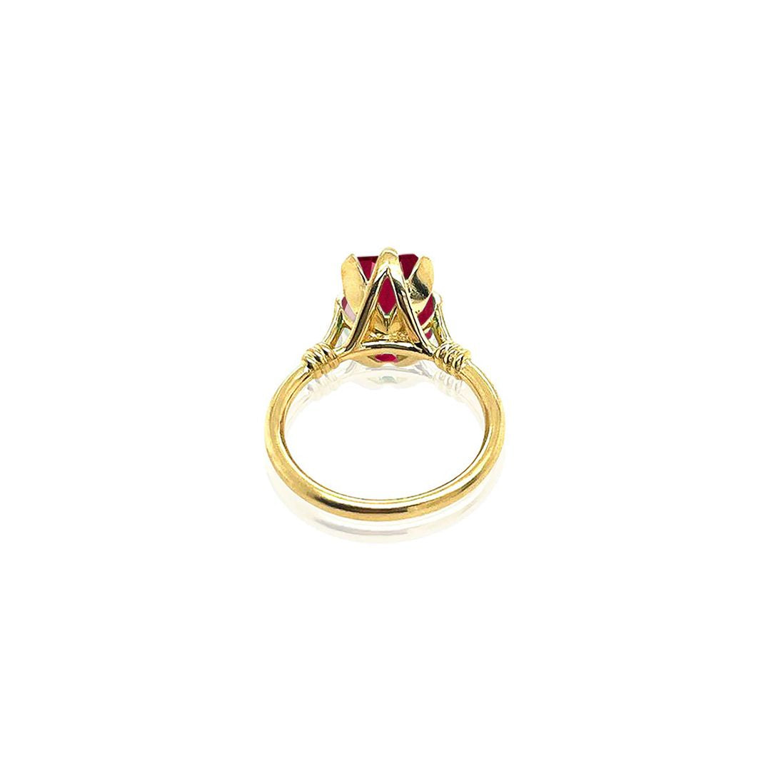 1ct Forget Me Knot Ruby ring with Petals
