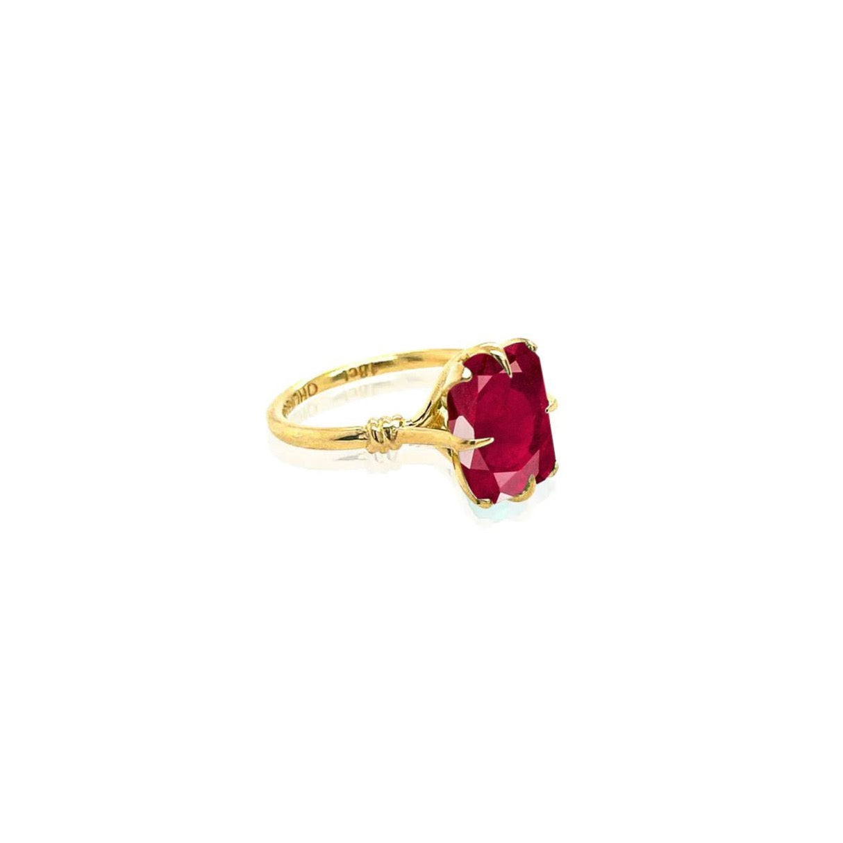 1ct Forget Me Knot Ruby ring with Petals