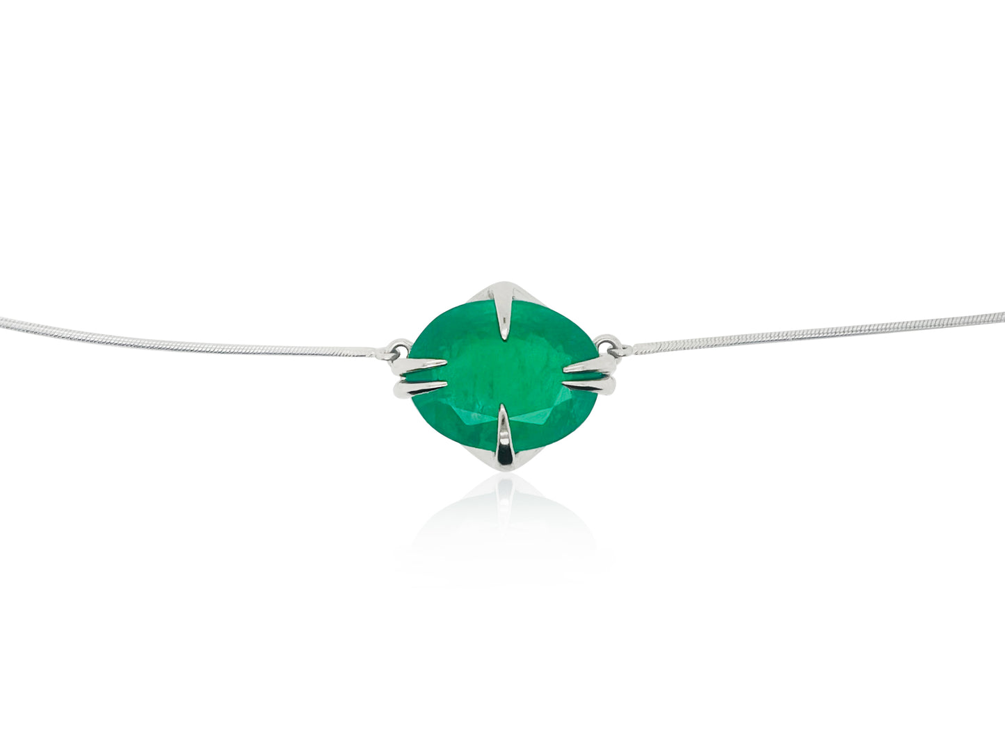 Bold 13.55ct Oval Cut Emerald Icon Pendant