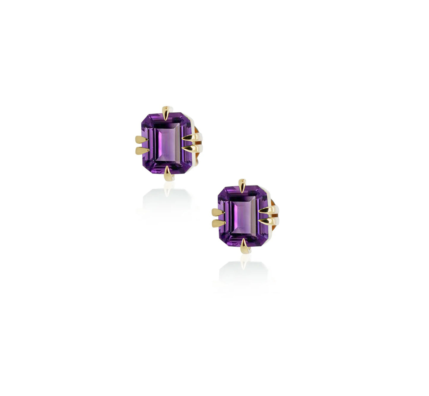 Bold Amethyst Icon Stud earrings