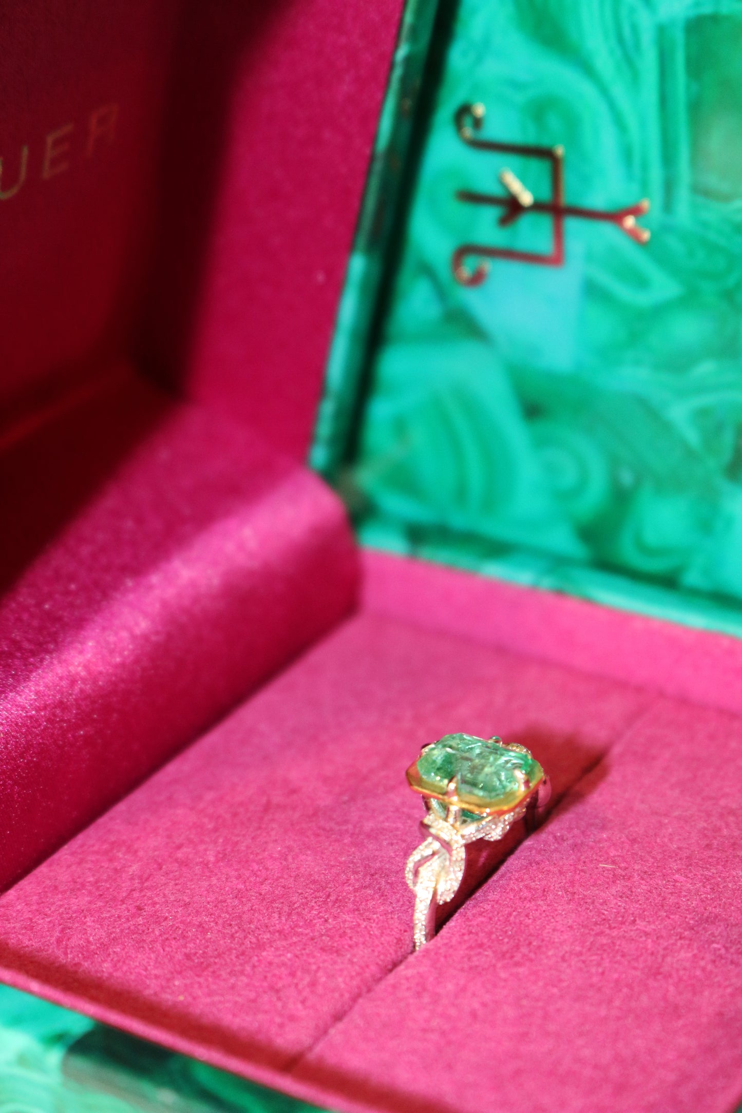 2ct Forget Me Knot ring with diamonds in 22k and platinum