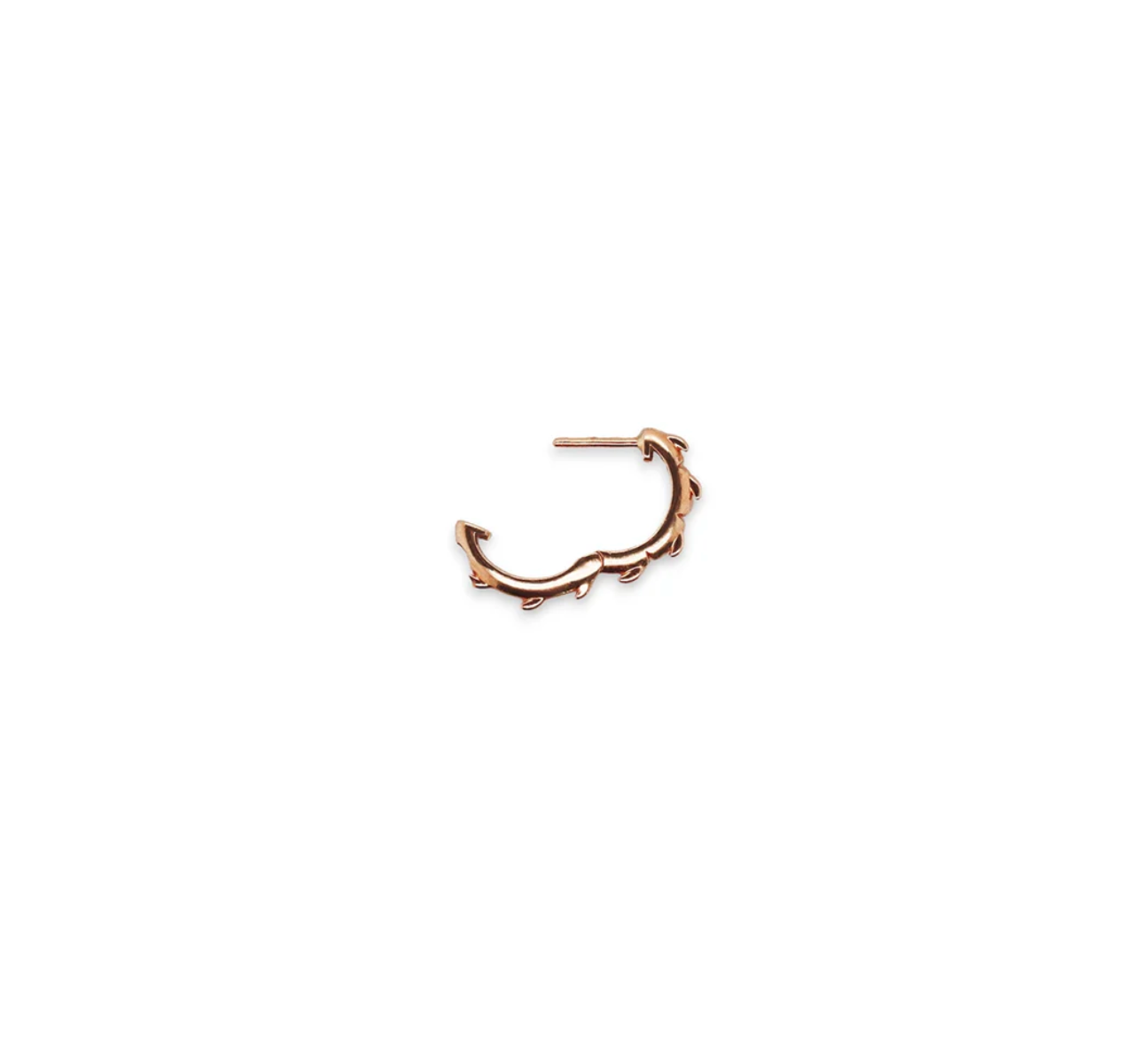 Croc Tail Single Huggie in 18ct Rose gold