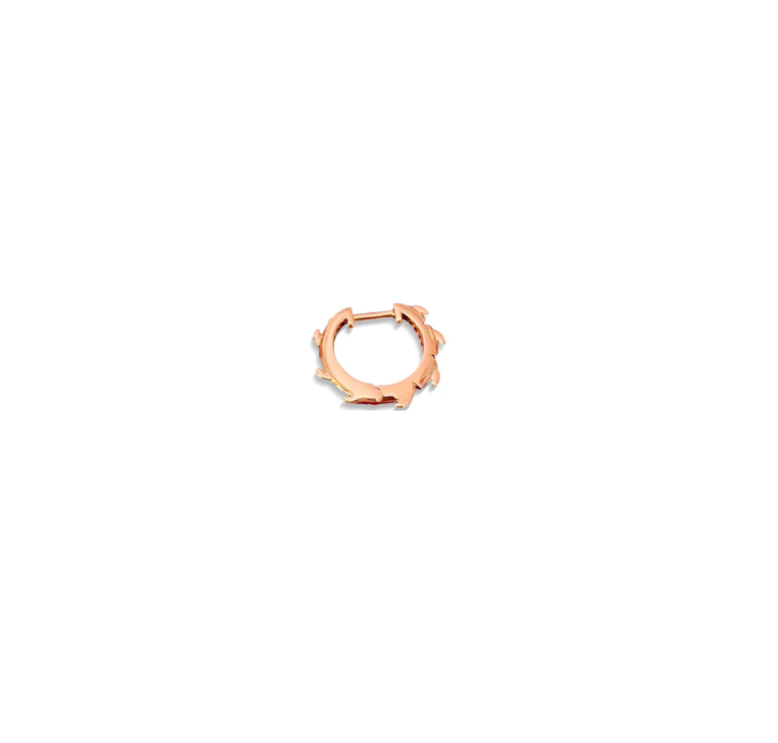 Croc Tail Single Huggie in 18ct Rose gold