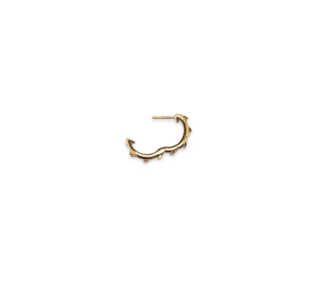 Croc Tail Single Huggie in 18ct Yellow Gold