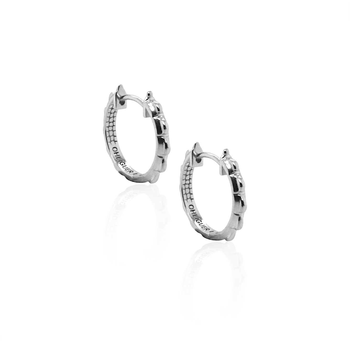 Slider Croc Hoop in 18ct white gold