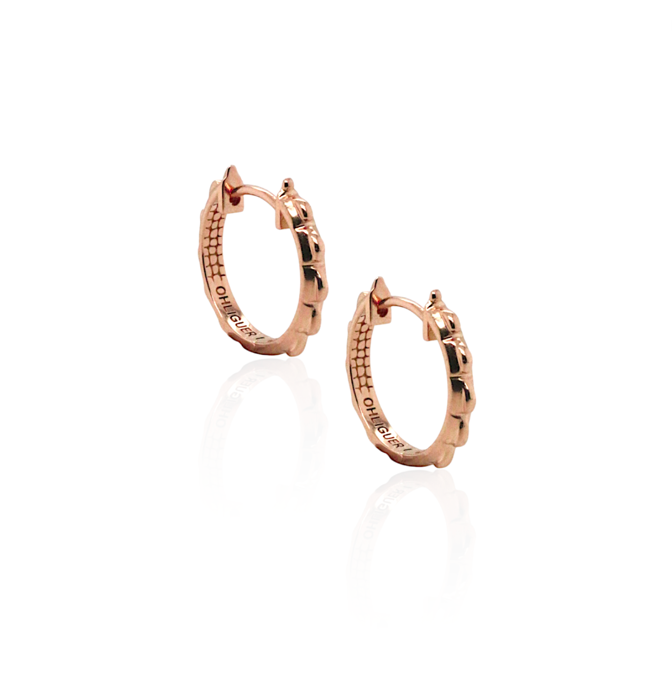 Slider Croc Hoop in 18ct rose gold