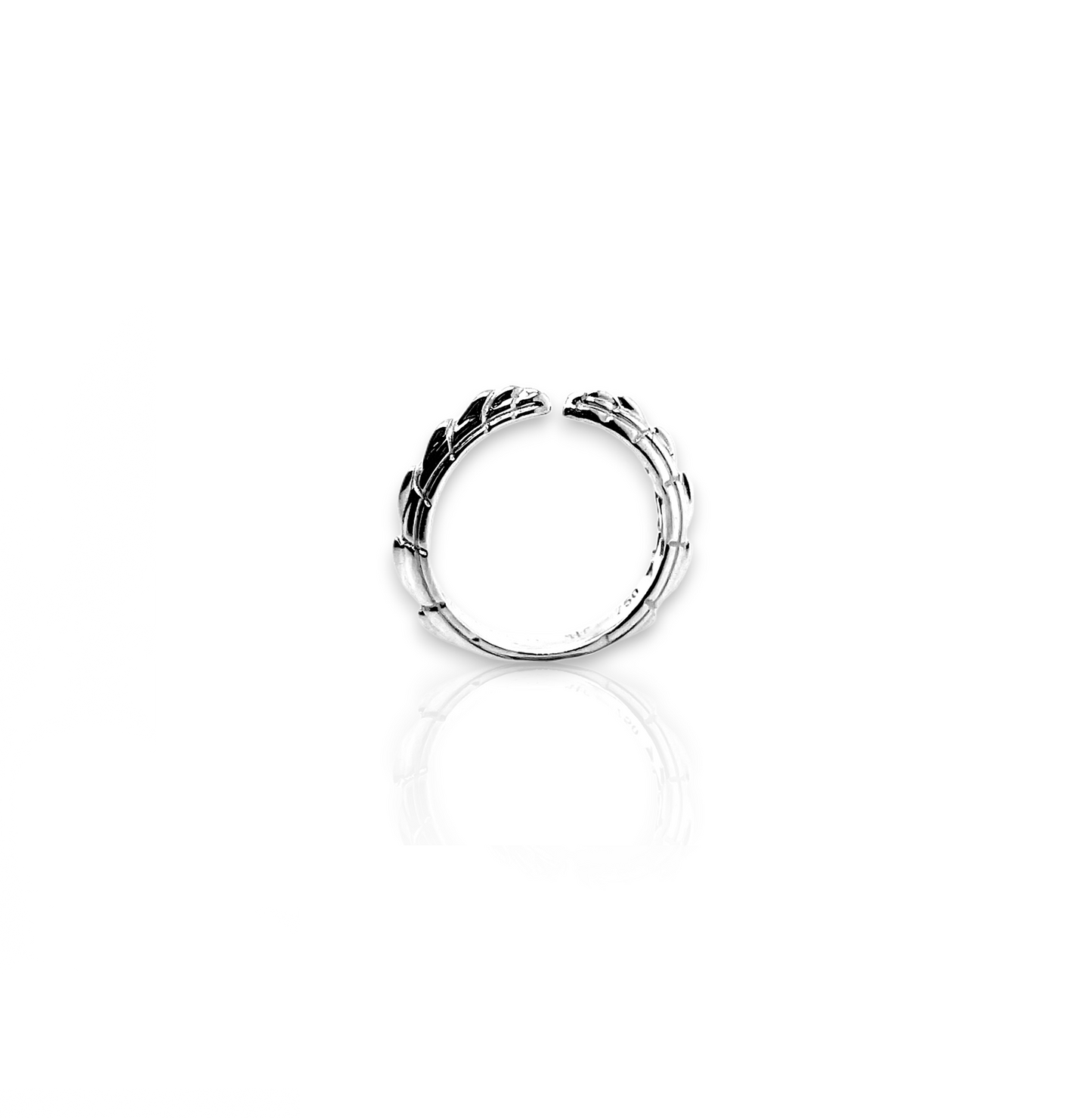 Croc Tail Open Wedding Band in 18ct White Gold