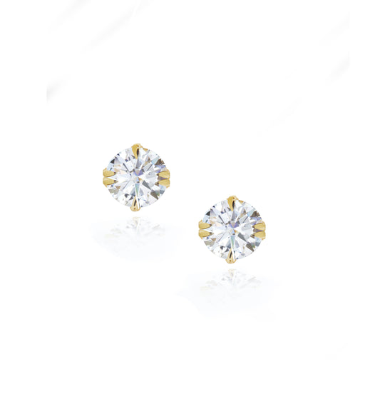 Bold Icon diamond studs in 18ct yellow gold