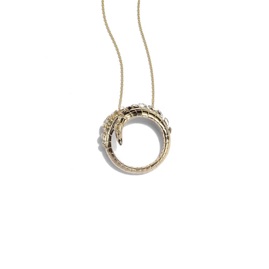 Croc Tail slider pendant in 18ct Yellow Gold