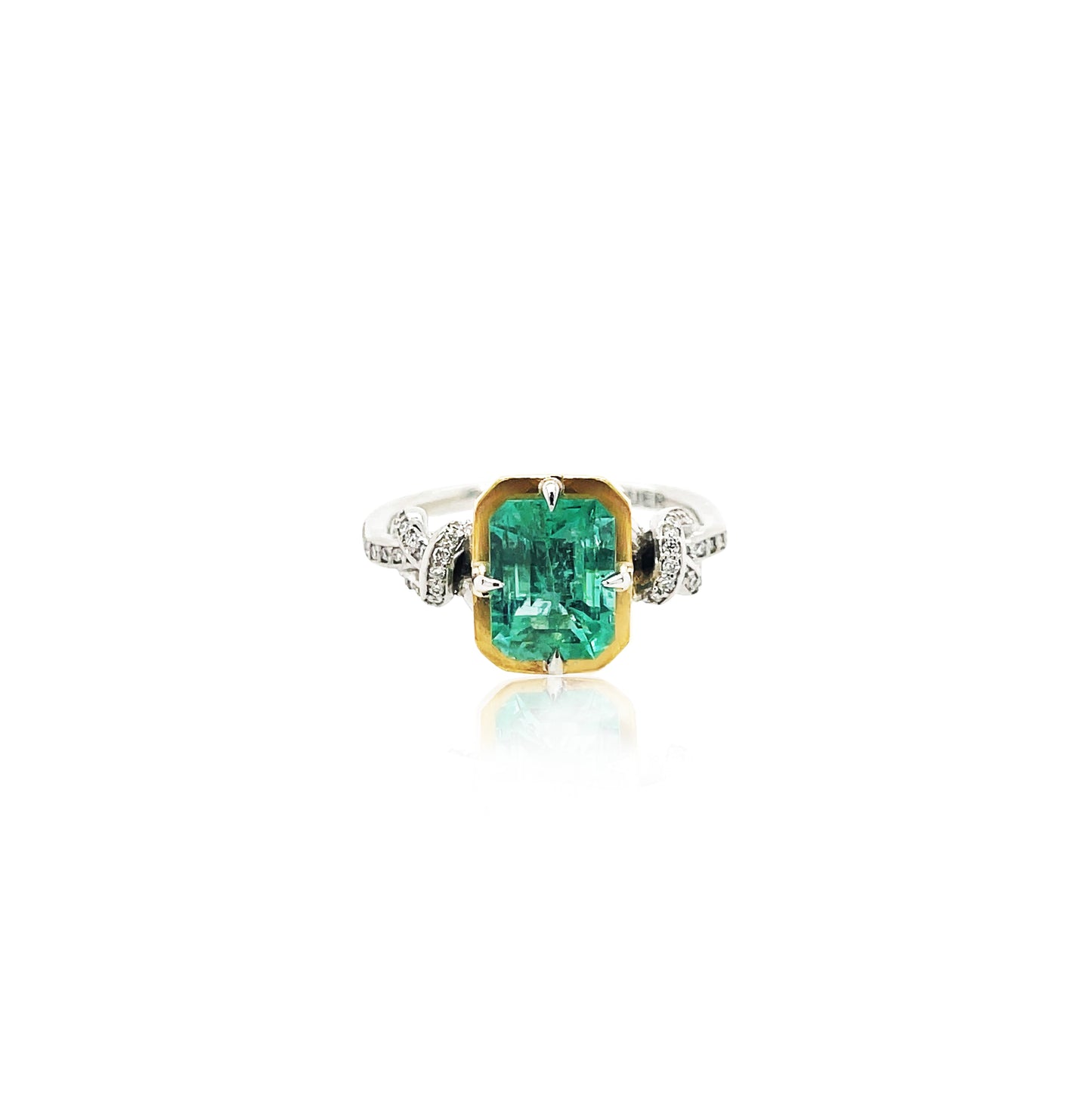 2ct Forget Me Knot ring with diamonds in 22k and platinum