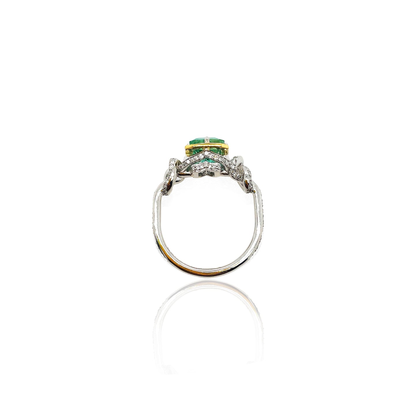 2ct Forget Me Knot ring with diamonds in 22k and platinum