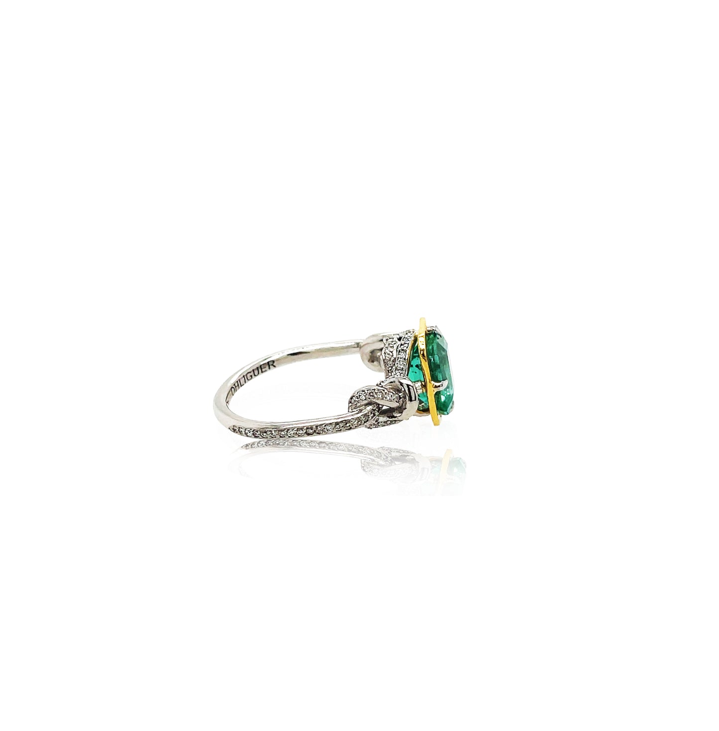 2ct Forget Me Knot ring with diamonds in 22k and platinum