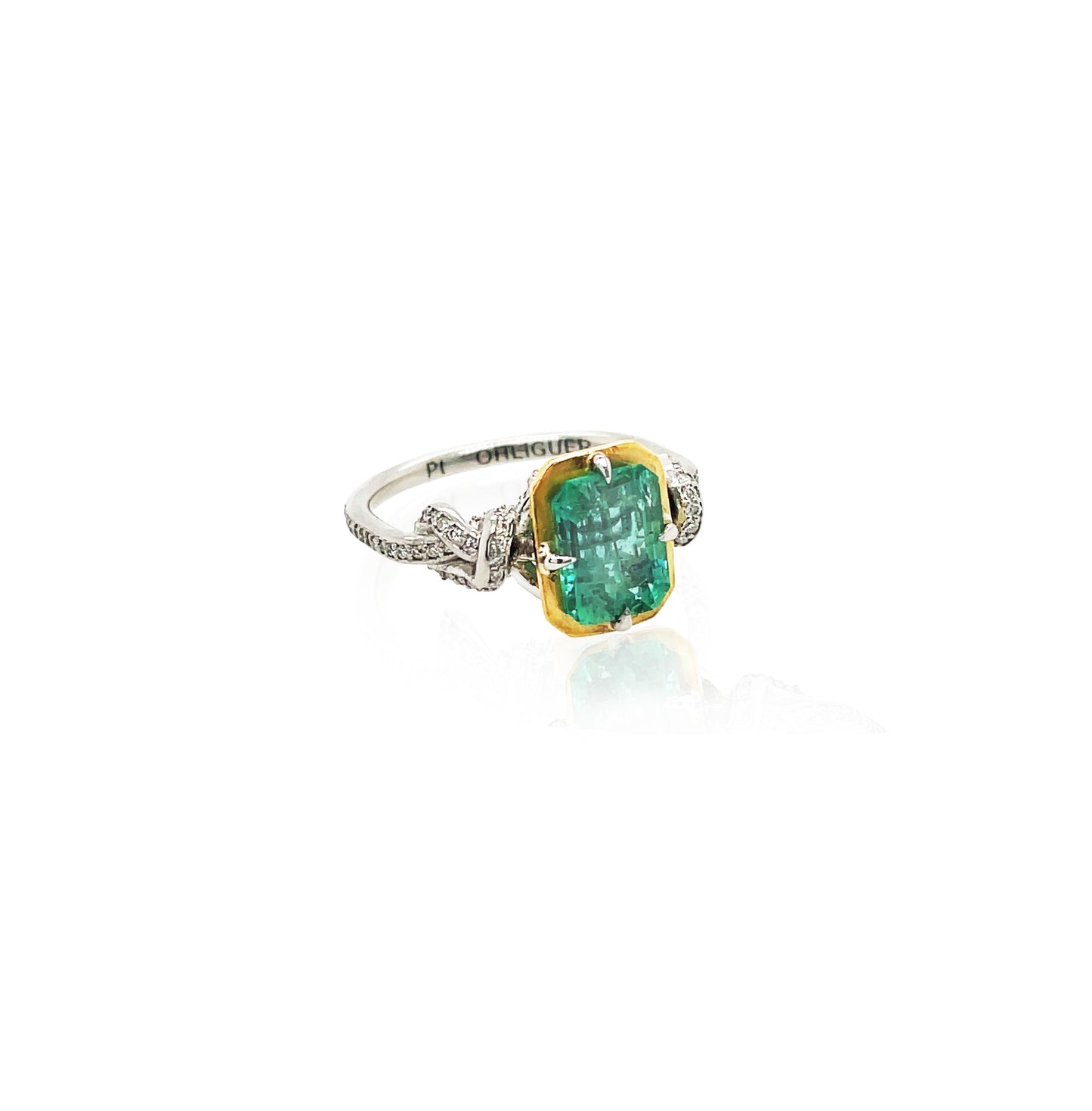2ct Forget Me Knot ring with diamonds in 22k and platinum