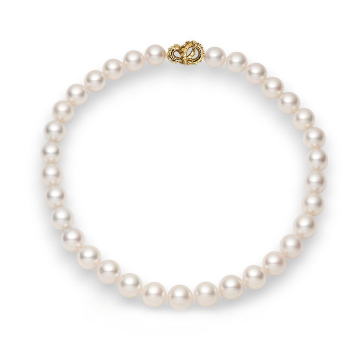 Lover's Croc Pearl Collar with South Sea Pearls in 18ct Yellow Gold
