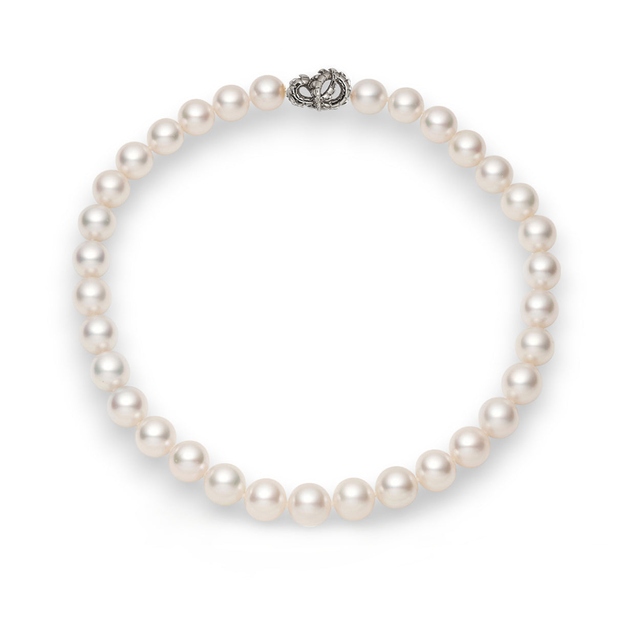 Lover's Croc Pearl Collar with South Sea Pearls in 18ct White Gold
