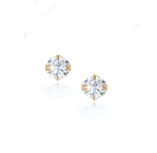 Bold Icon diamond studs in 18ct rose gold