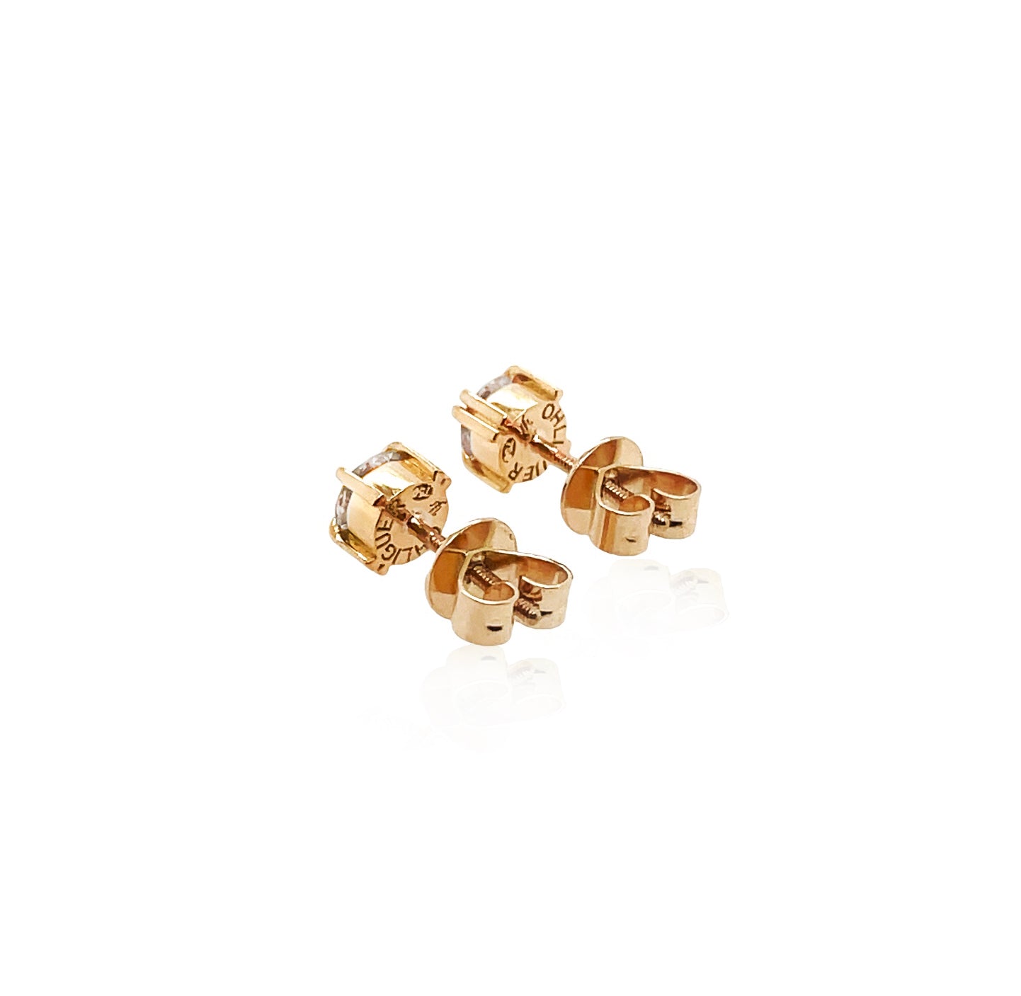 Bold Icon diamond studs in 18ct rose gold