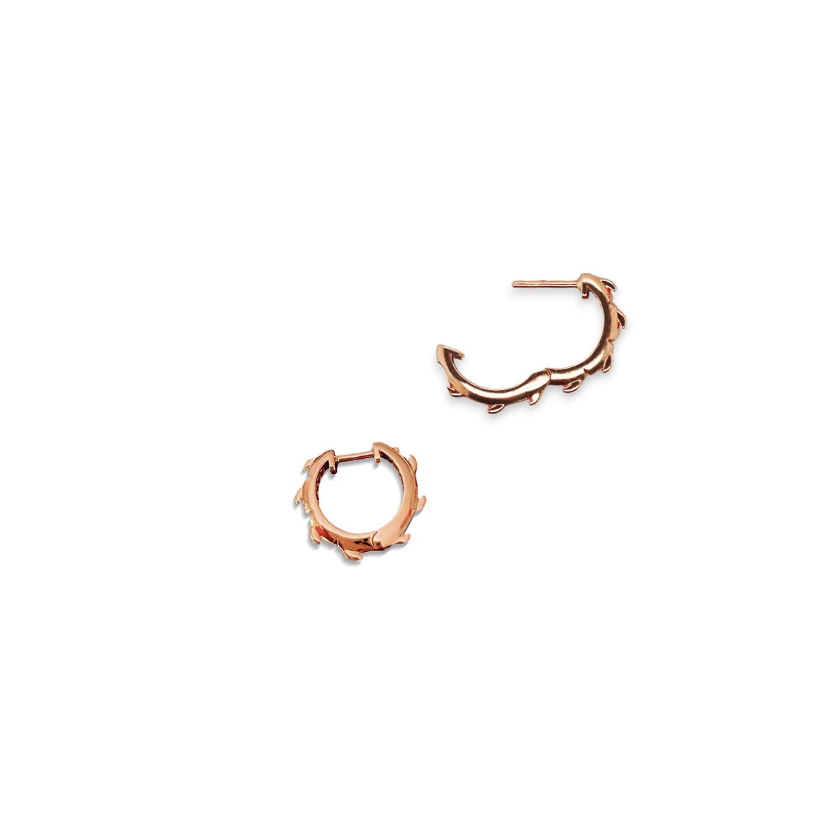 Croc Tail Huggies with South Sea Pearls in 18ct Rose Gold