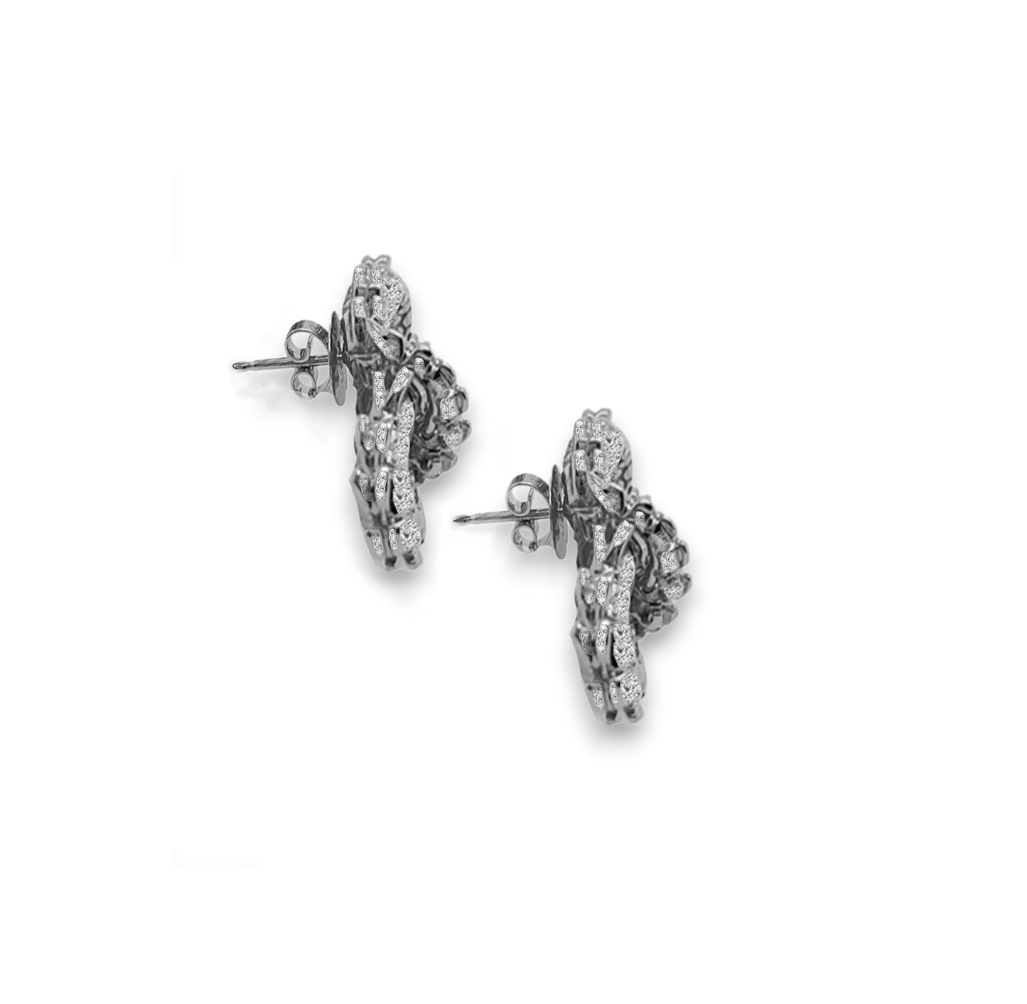 Lovers Croc Tail earrings in Diamonds and 18ct white gold