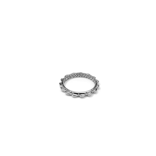 Croc Tail Stacker ring in 18ct White Gold