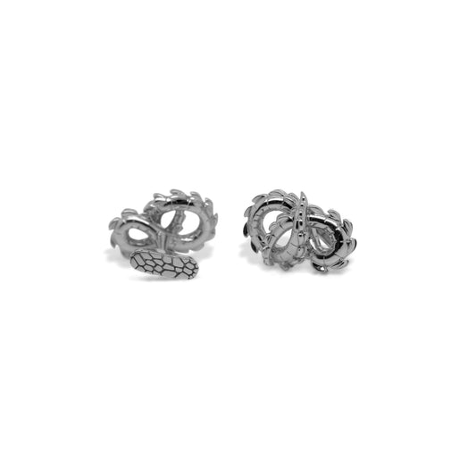 Lovers Croc Tail cufflinks in 18ct White Gold