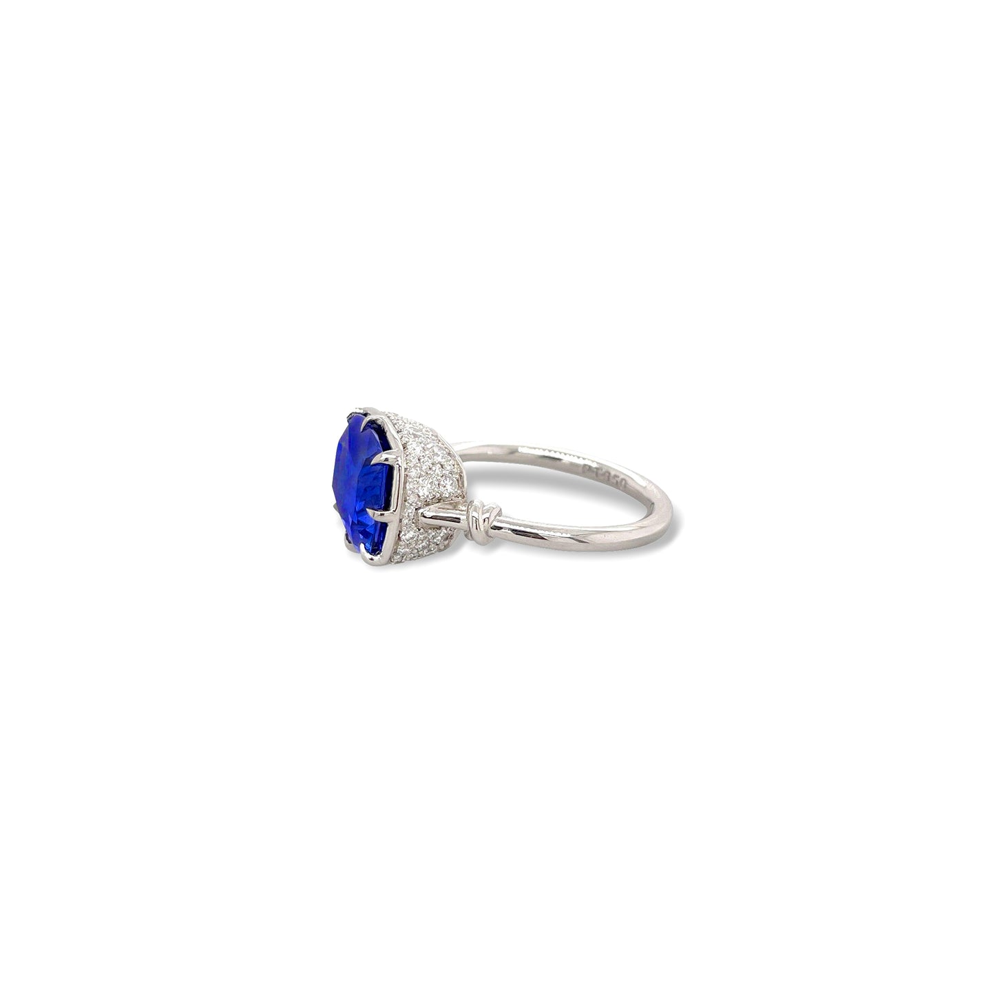Forget Me Knot Ring with 5ct Tanzanite diamond encrusted