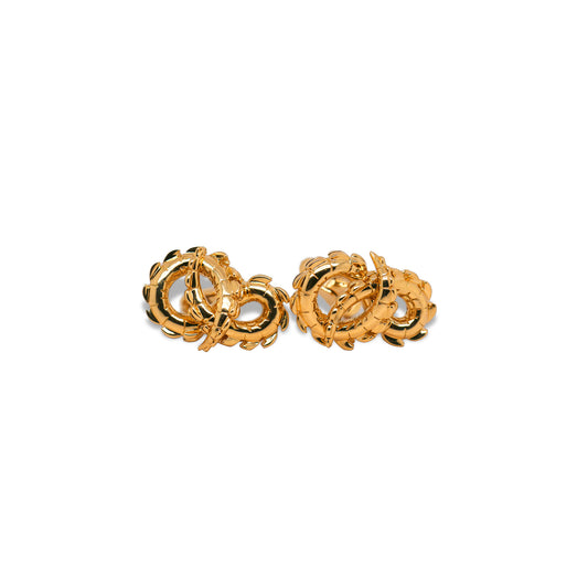 Lovers Croc Tail earrings in 18ct Yellow gold
