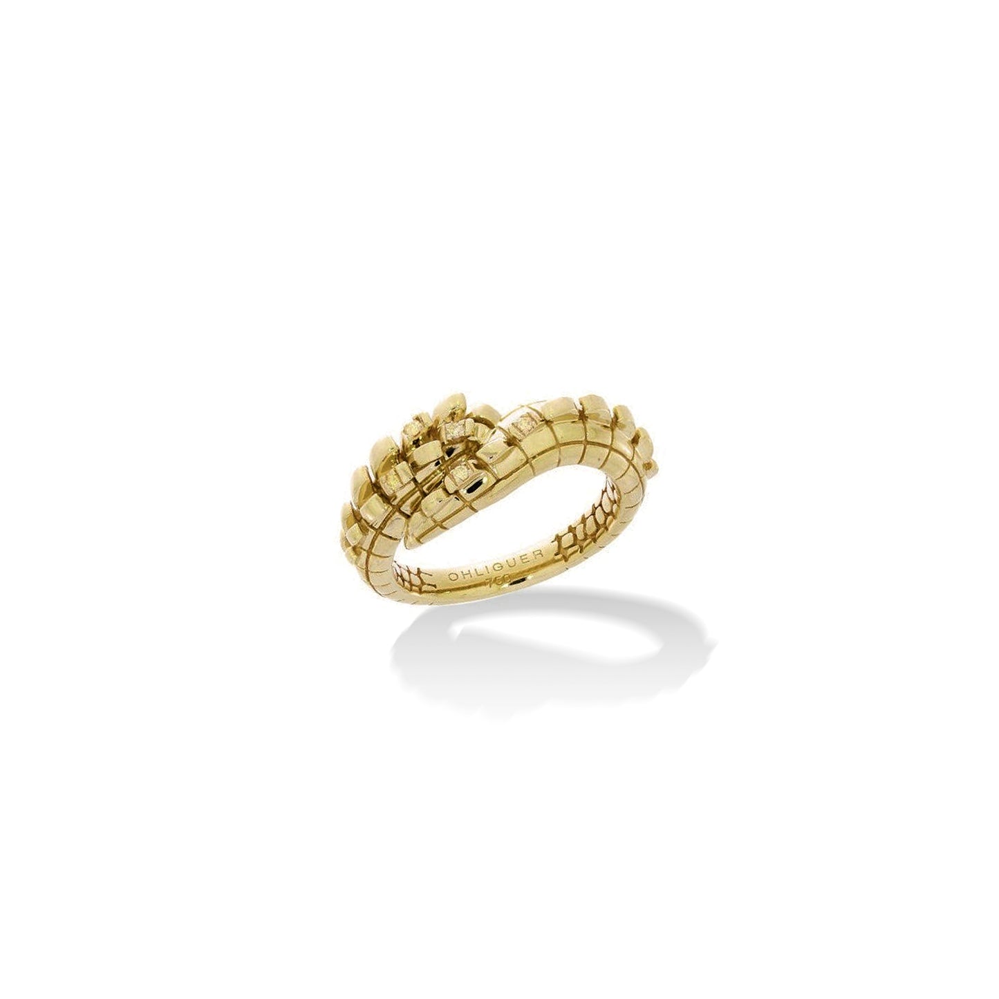 Croc Tail ring in 18ct Yellow Gold with Yellow Diamonds