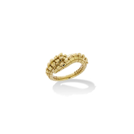 Croc Tail ring in 18ct  Yellow Gold with Yellow Diamonds