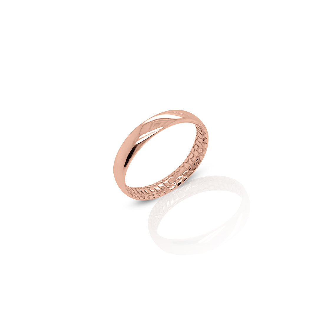 Croc minimalist band in 18ct Rose Gold