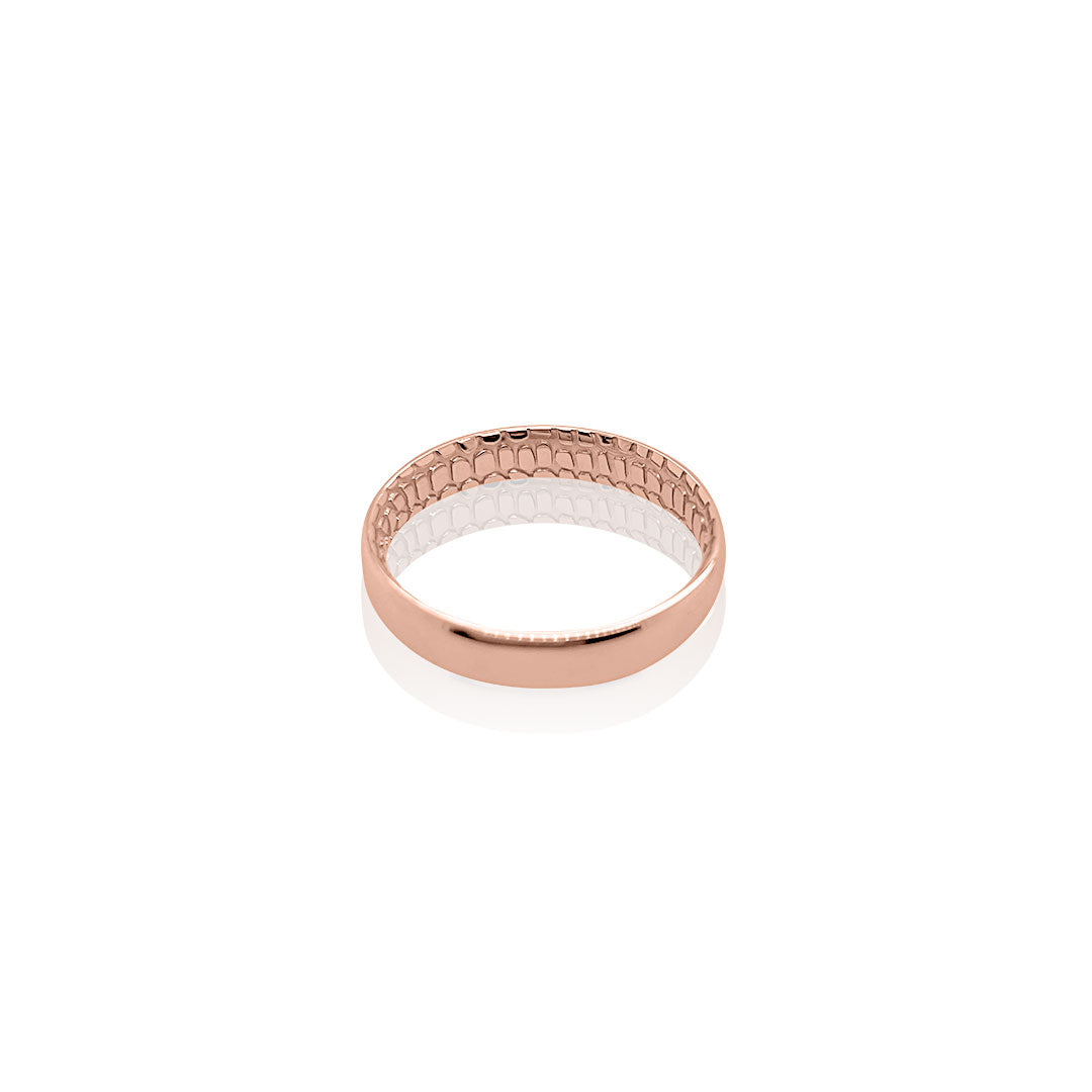 Croc minimalist band in 18ct Rose Gold
