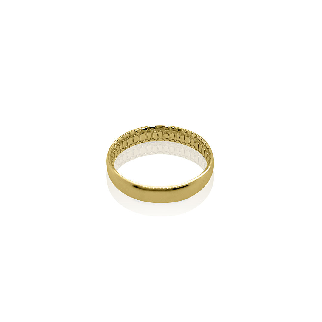 Croc band in 18ct Yellow Gold