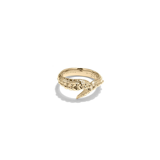 Croc Tail ring in 18ct Yellow gold.