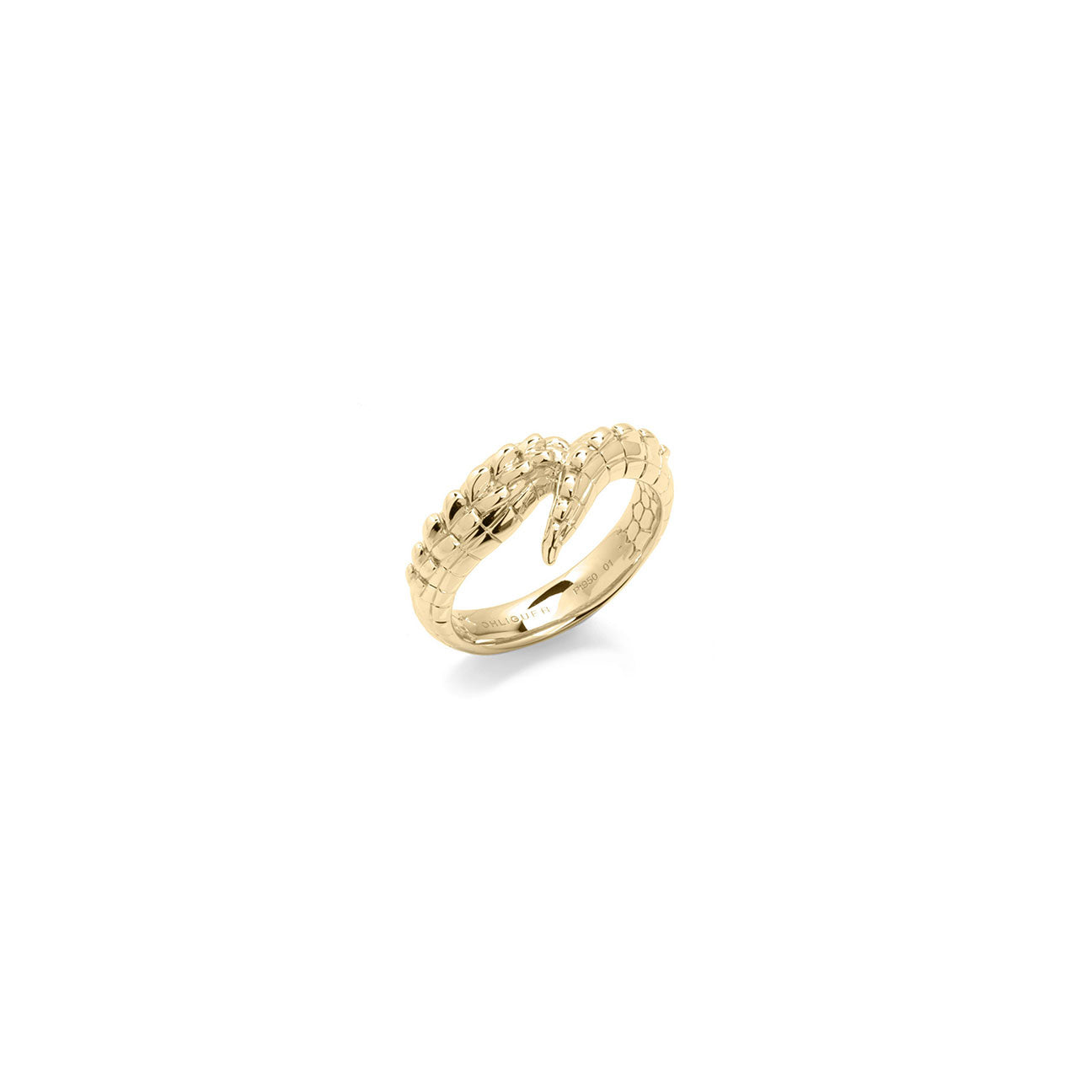 Croc Tail ring in 18ct Yellow gold.