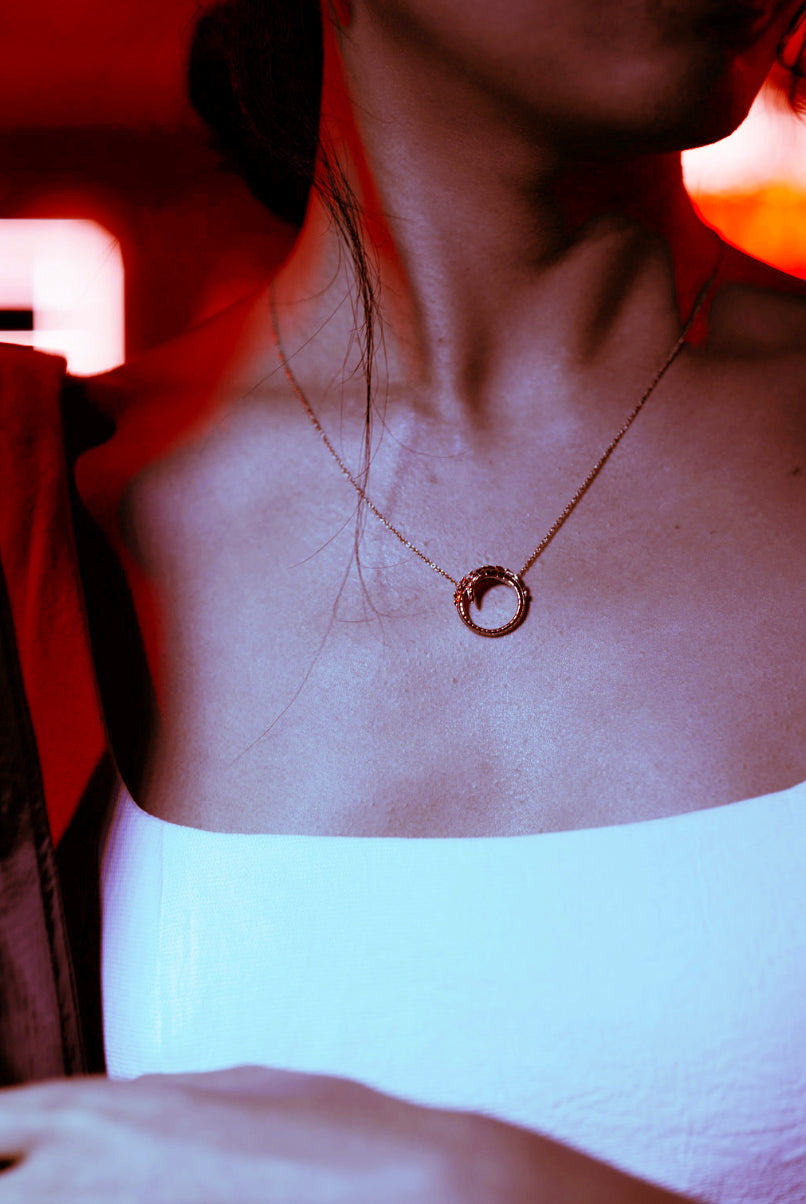 Croc Tail pendant in 18ct Rose Gold with Pink Argyle Diamonds