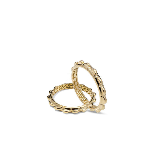 Croc Tail Couple Rings in 18ct gold
