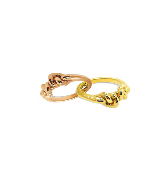 Double Knot Couples Rings in 18ct gold
