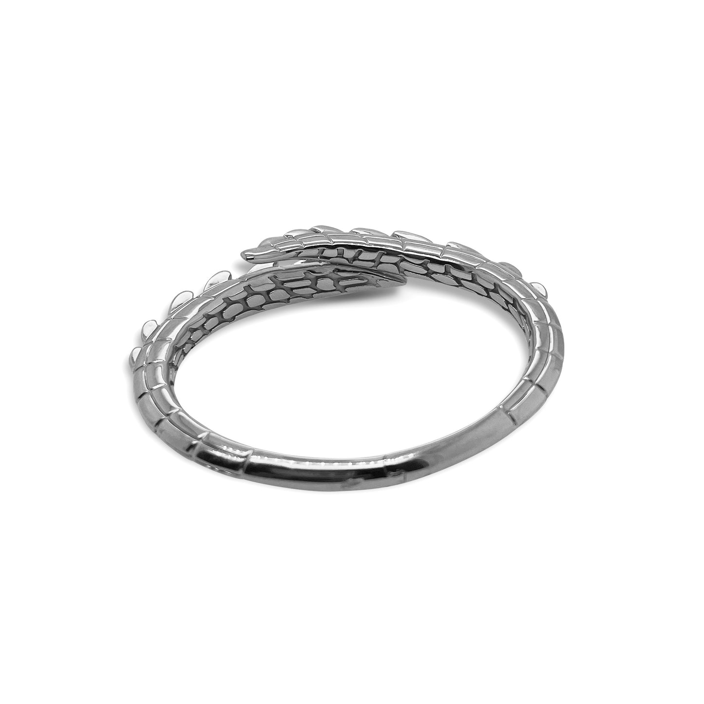 Croc Tail cuff in 18ct White Gold