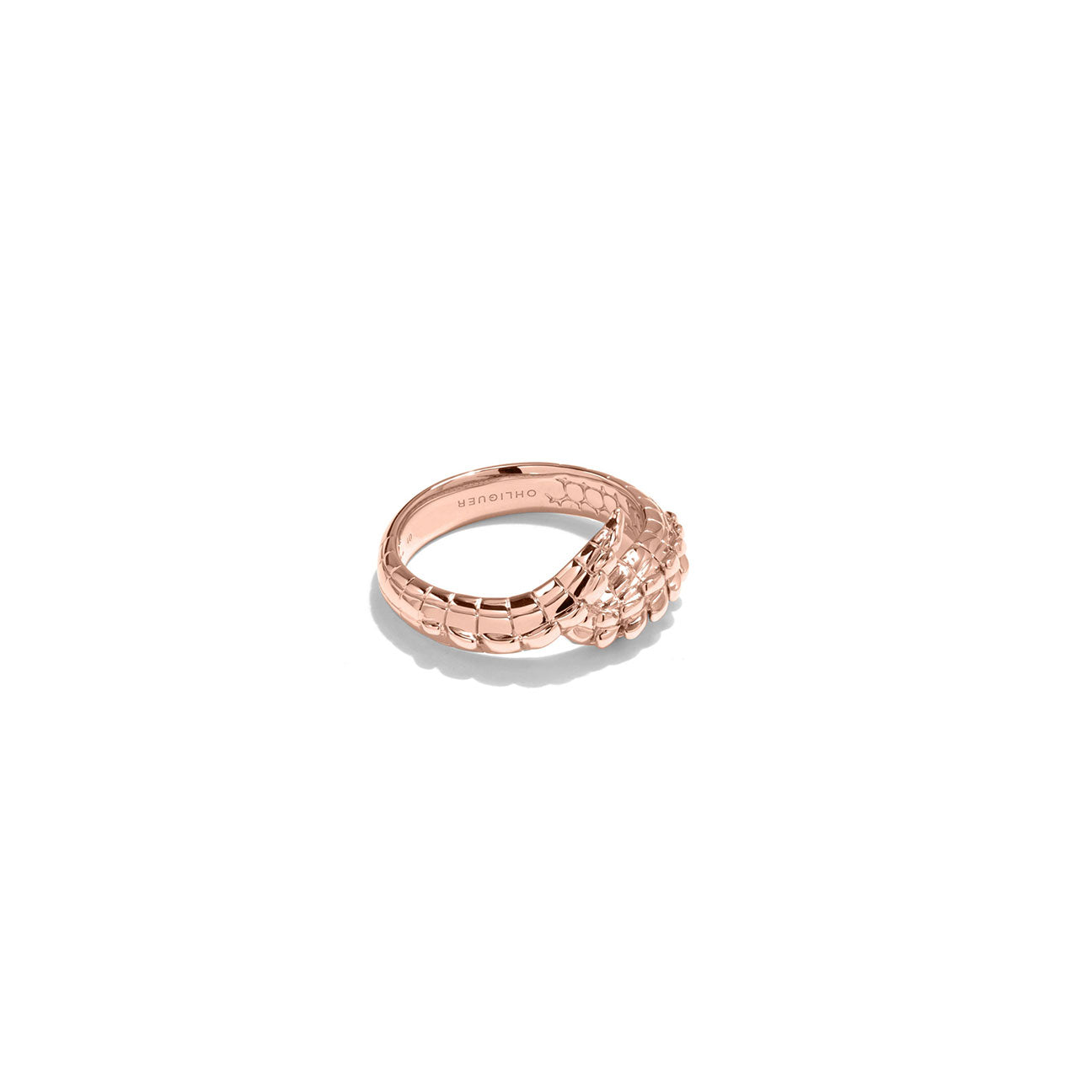 Croc Tail ring in 18ct Rose Gold