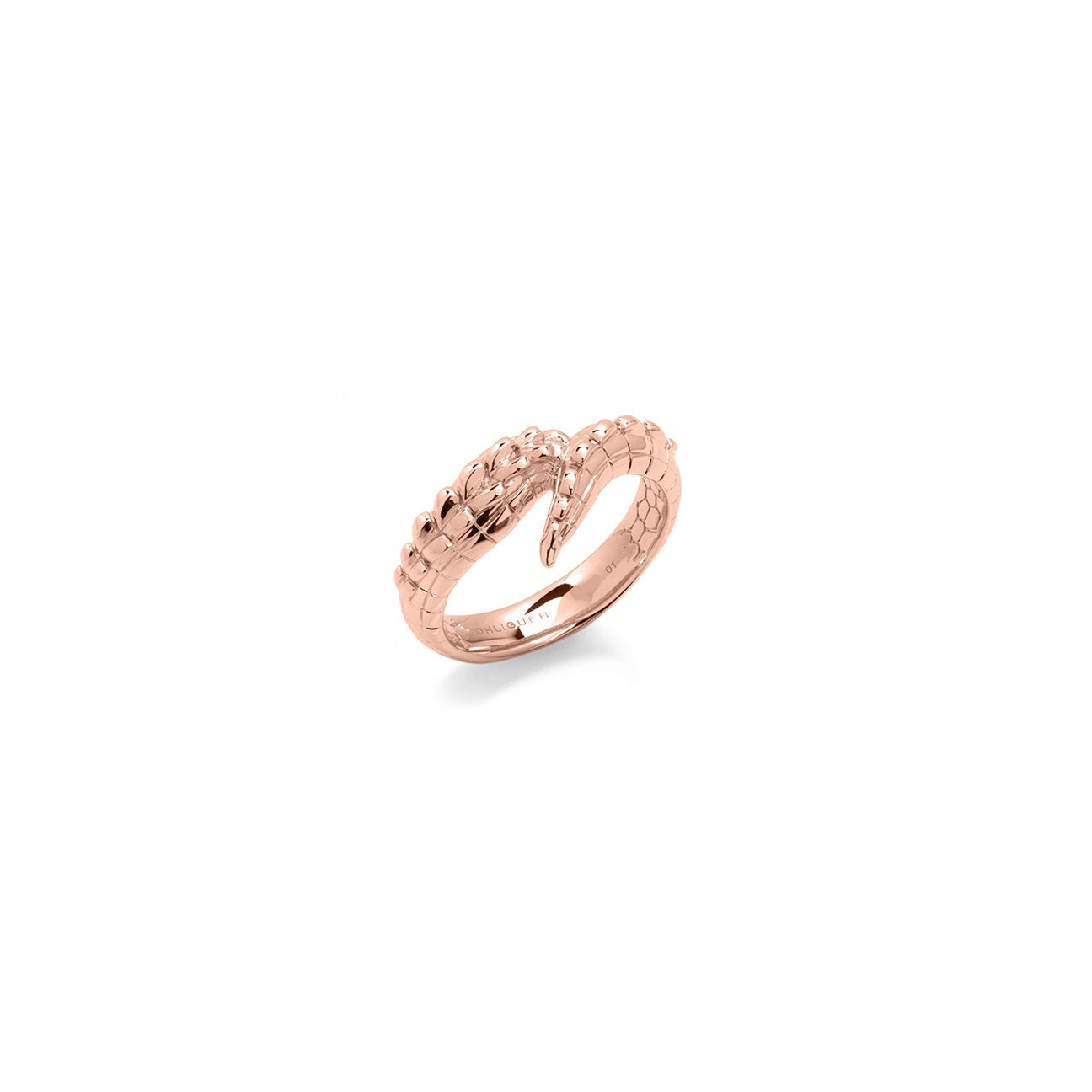 Croc Tail ring in 18ct Rose Gold