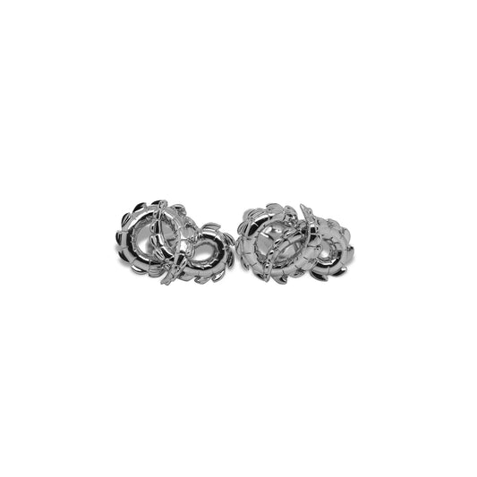 Lovers Croc Tail earrings in 18ct White gold