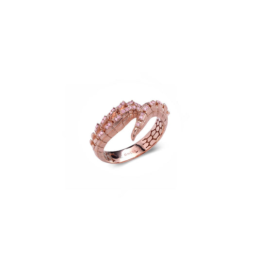 Croc Tail ring in 18ct Rose Gold with Pink Argyle Diamonds