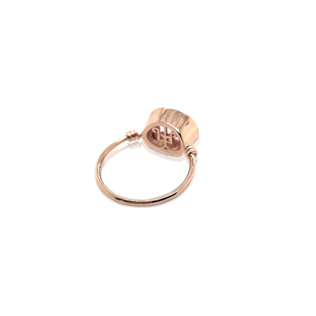 Love Knot Ring in Kunzite & 18ct Rose Gold