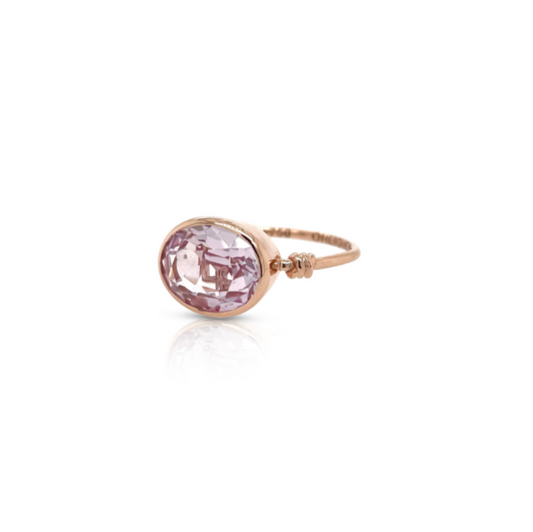 Love Knot Ring in Kunzite & 18ct Rose Gold