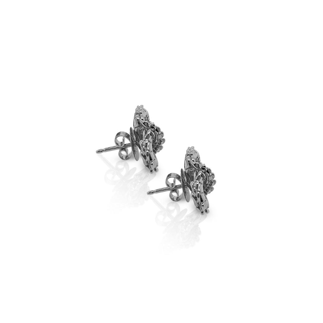 Lovers Croc Tail earrings in 18ct White gold