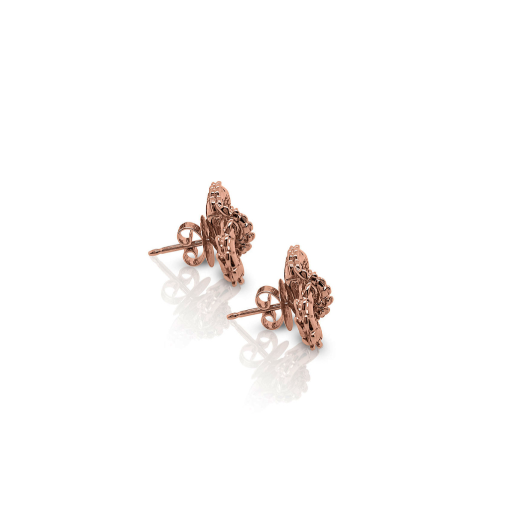 Lovers Croc Tail earrings in 18ct Rose gold
