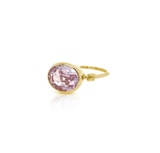 Love Knot Ring in Kunzite & 18ct Yellow Gold