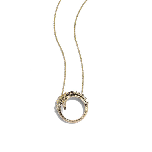 Croc Tail pendant in 18ct Yellow Gold with Yellow Diamonds