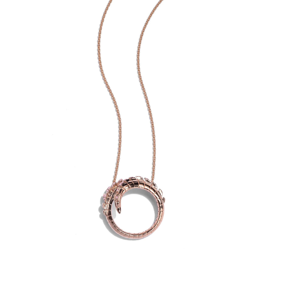 Croc Tail pendant in 18ct Rose Gold with Pink Argyle Diamonds