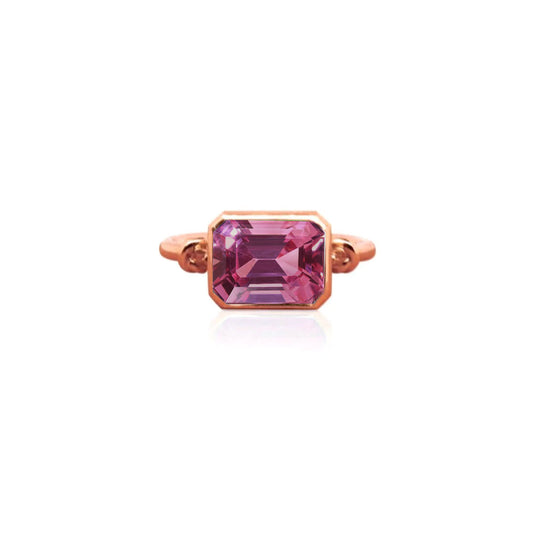 Forget Me Knot Ring with Pink Spinel & 18ct Rose Gold